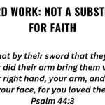 HARD WORK: NOT A SUBSTITUTE FOR FAITH