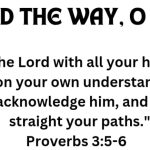 LEAD THE WAY, O LORD