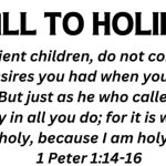 A CALL TO HOLINESS